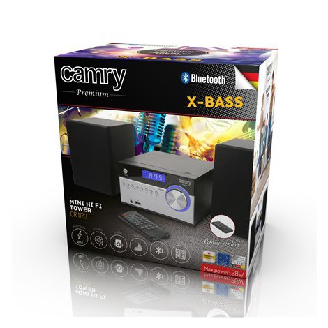 Camry | Mini Hi-Fi tower | CR 1173 | Bluetooth | 28 W | Speakers | FM/AM | USB connectivity - 6